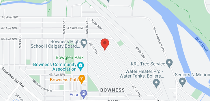 map of 4627 72 Street NW